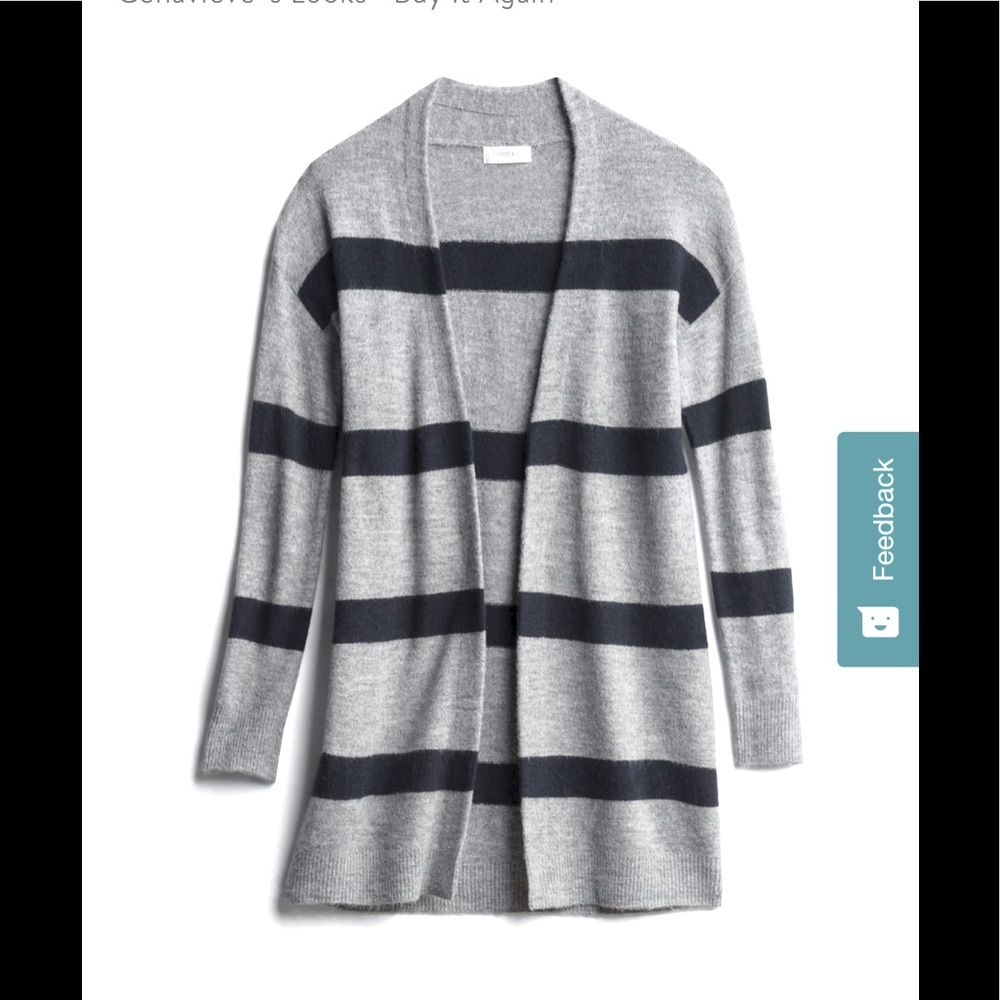 Stitch Fix Demeter Cardigan XS, Grey and Navy Stripes